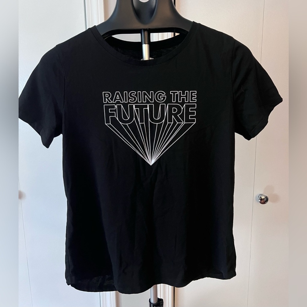 Women’s Black Graphic Tee - Raising the Future
